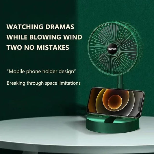 Rechargeable Telescopic Folding Fan
