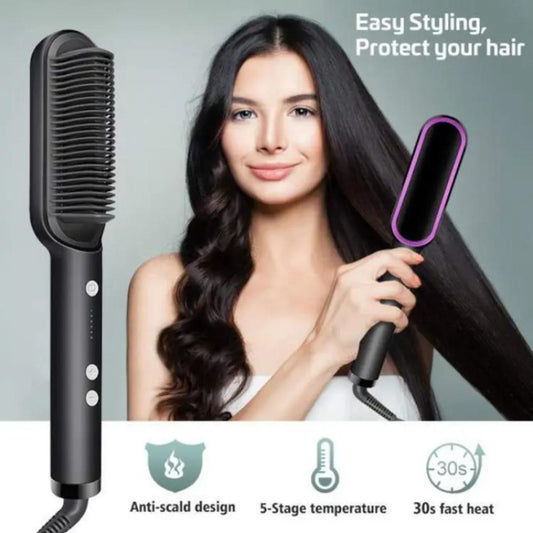 909 Hair Straightener Comb – Fast Heating & Smooth Styling