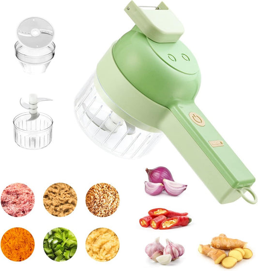5-in-1 Wireless Electric Vegetable Cutter – USB Rechargeable